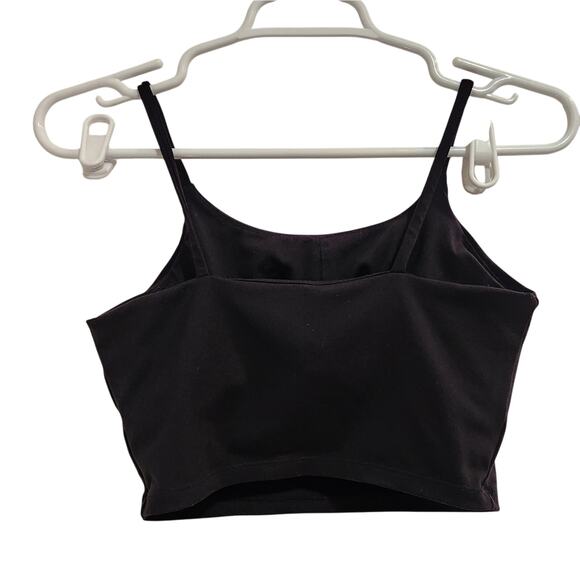 Classic Black Brami Top Cami Built In Bra Longline Tank Sports Bra Size Medium - Picture 2 of 7